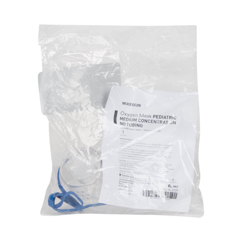 McKesson Oxygen Mask Elongated Style Pediatric Adjustable Head Strap, 16-223E, Case of 50