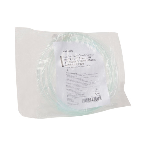 McKesson ETCO2 Nasal Cannula Adult Curved Prongs 7 Foot Tubing, 16-0581, Case of 25