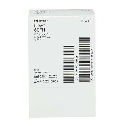 Shiley Uncuffed Tracheostomy Tube Reusable IC Size 6.0 Adult, 6CFN, Pack of 1