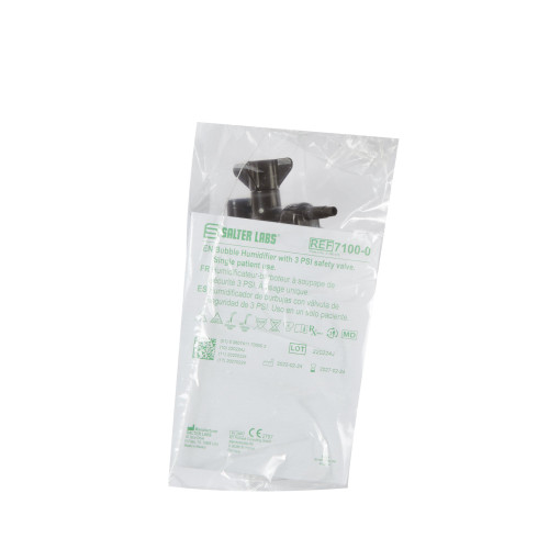 Salter Labs Bubble Humidifier 350 mL Unfilled Adult / Pediatric, 7100-0-50, Case of 50