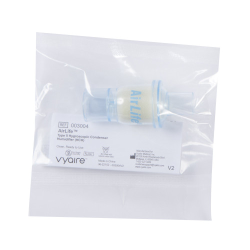 AirLife Heat and Moisture Exchanger 30 mg H?O/L @ VT 500 mL 0.8 cm H?O @ 30 LPM, 003004, Case of 50