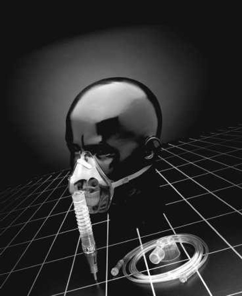 Oxygen Entrainment Mask Kit Percent-O2-Lock Venturi / 7 Diluter Jets Adult One Size Fits Most Adjustable Elastic Head Strap 8150-7-50 Case/50 8150-7-50 SALTER LABS 262302_CS