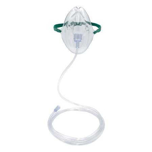 Oxygen Mask Salter Labs Elongated Adult One Size Fits Most Adjustable Elastic Head Strap 8110-7-50 Each/1 8110-7-50 SALTER LABS 286229_EA