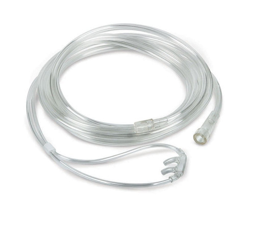 Soft-Touch Nasal Cannula Adult Curved Prongs 7 Foot Tubing, HCS4514, Pack of 1