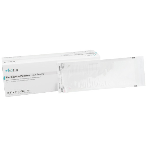 McKesson Argent Sure-Check Sterilization Pouch, Size 3.5 x 9'', Case of 10