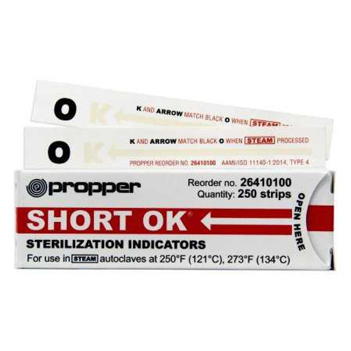 OK® Sterilization Chemical Indicator Strip Steam 4 Inch 26410100 Box of 250 26410100 OK® 830156_BX