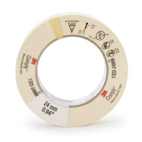Steam Indicator Tape 3M™ Comply™ 1 Inch x 60 Yard Steam 1322-24MM Case of 20 1322-24MM 3M™ Comply™ 775747_CS