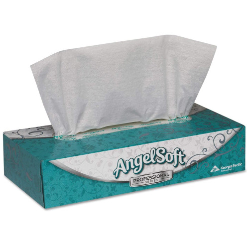 Angel Soft Professional Series Facial Tissue White 7-3/5 x 8-4/5 in 48580 Case of 30