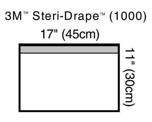 General Purpose Drape 3M Steri-Drape Small Towel Drape 17 W X 11 L Inch Sterile 1000 Box/10 1000 3M 5713_BX
