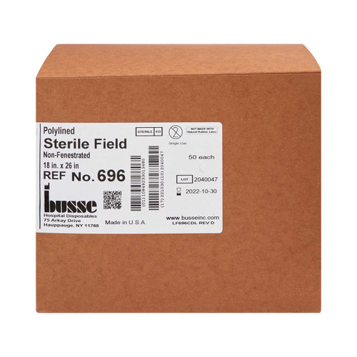 General Purpose Drape Sterile Field Drape 18 W X 26 L Inch Sterile 696 Case/300 696 BUSSE HOSPITAL DISPOSABLES 153440_CS