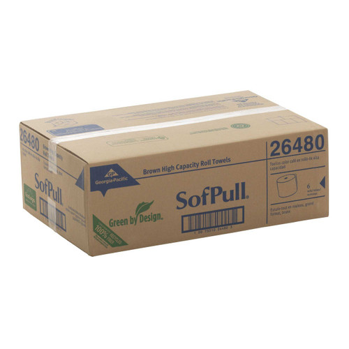 Paper Towel SofPull Hardwound Roll 7.87 Inch X 1000 Foot 26480 Case/6 26480 GEORGIA PACIFIC FT JAMES DIV 906875_CS