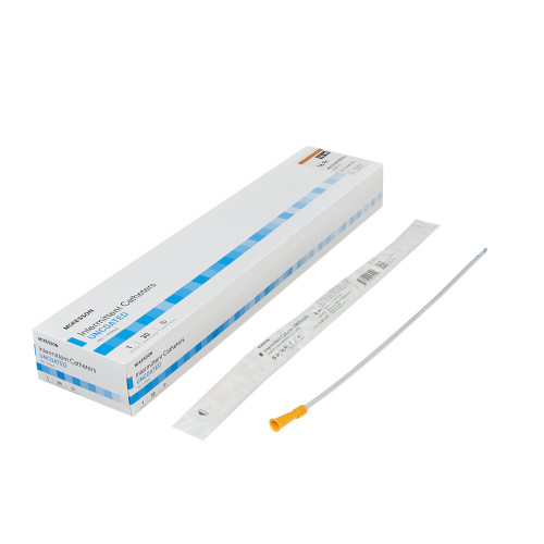 Urethral Catheter McKesson Coude Tip Uncoated PVC 16 Fr. 16 in, 16-M1616C Pack of 1