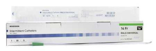 Urethral Catheter McKesson Coude Tip PVC 14 Fr. 16 Inch 16-M1614C Case/300 16-M1614C McKesson 1020815_CS