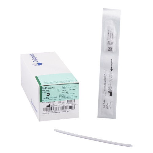 Self-Cath 6'' Female Uncoated Urethral Catheter without Funnel Connector 14 Fr., Straight Tip, Box of 30
