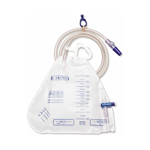 Urinary Drain Bag Medline Anti-Reflux Valve Sterile Fluid Path 2000 mL DYNC1674 Pack of 1