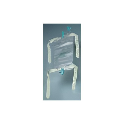 Bard Urinary Leg Bag with Flip-Flo Valve and Fabric Straps, without Tubing, without Sample Port, 950 mL, Pack of 1