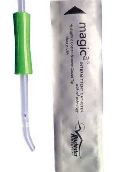 Urethral Catheter Magic3® Coude Tip Hydrophilic Coated Silicone 14 Fr. 16 Inch 50614 Pack of 1 50614 Magic3® 825927_EA