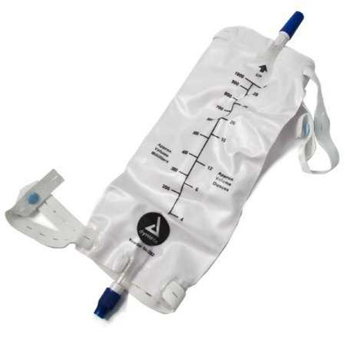 Urinary Leg Bag Anti-Reflux Valve Sterile Fluid Path 1000 mL Vinyl 4282 Pack of 1 4282 Dynarex 735236_EA