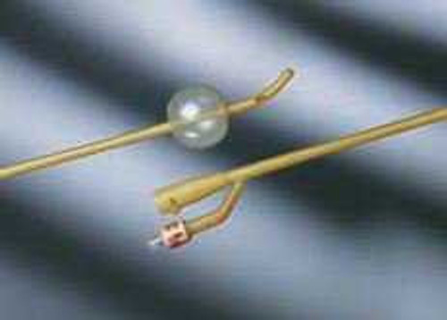 Foley Catheter Bardex Lubricath 2-Way Coude Tip 30 cc Balloon 18 Fr. Hydrophilic Polymer Coated Latex 0100L18 Each/1 0100L18 BARD MEDICAL DIVISION 48083_EA