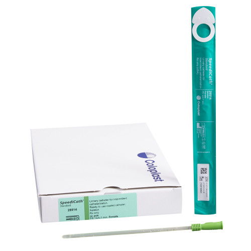 Urethral Catheter SpeediCath Straight Tip Hydrophilic Coated 14 Fr. 6 in, 28514 Box of 30