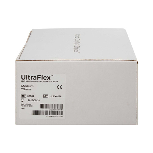 Male External Catheter UltraFlex® Self-Adhesive Band Silicone Medium 33302 Box of 30 33302 UltraFlex® 635137_BX