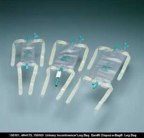 Urinary Leg Bag Bard® Dispoz-a-Bag® Anti-Reflux Valve Sterile 266 mL Vinyl 150106 Pack of 1 150106 Bard® Dispoz-a-Bag® 509128_EA
