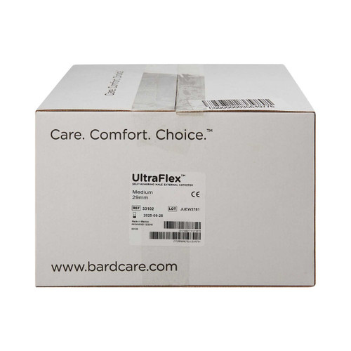 Male External Catheter UltraFlex Self-Adhesive Band Silicone Medium 33102 Case/100 33102 BARD MEDICAL DIVISION 577062_BX