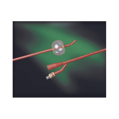 Foley Catheter Bardex Lubricath 2-Way Coude Tip 5 cc Balloon 18 Fr. Hydrophilic Polymer Coated Latex 0102L18 Pack of 1