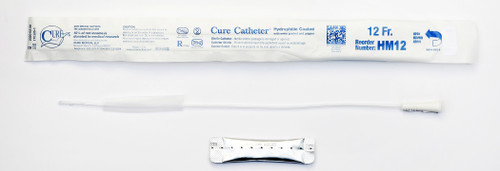 Urethral Catheter Hydrophilic Cure Catheter Straight Tip Hydrophilic Coated Plastic 12 Fr. 16 in, HM12 Pack of 1