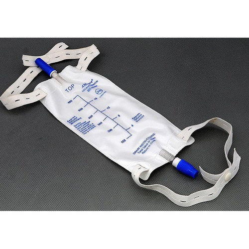 Urinary Drain Bag AMSure Anti-Reflux Valve, Twist Drain Valve 900 mL AS309N Case of 48
