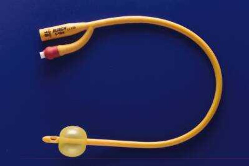 Foley Catheter Rusch Gold 2-Way Standard Tip 5 cc Balloon 22 Fr. Silicone Coated Latex 180705220 Each/1 180705220 TELEFLEX MEDICAL 316731_EA