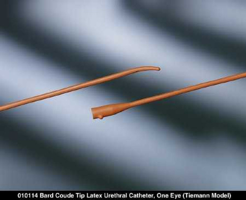 Urethral Catheter Bard Tiemann Red Rubber 12 Fr. 16 Inch 010112 Case/12 10112 BARD MEDICAL DIVISION 46072_CS