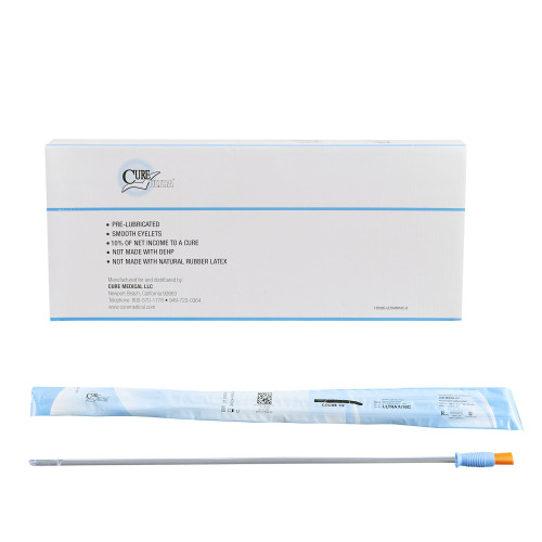 Urethral Catheter Cure Catheter Coude Tip Uncoated PVC 16 Fr. 16 in, M16C Case of 300