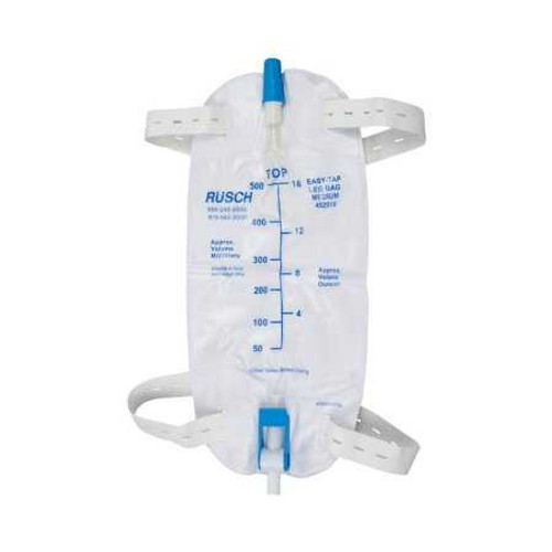 Urinary Leg Bag Easy Tap Anti-Reflux Valve 19 oz. Vinyl 452919 Box/48 TELEFLEX MEDICAL 456175_BX
