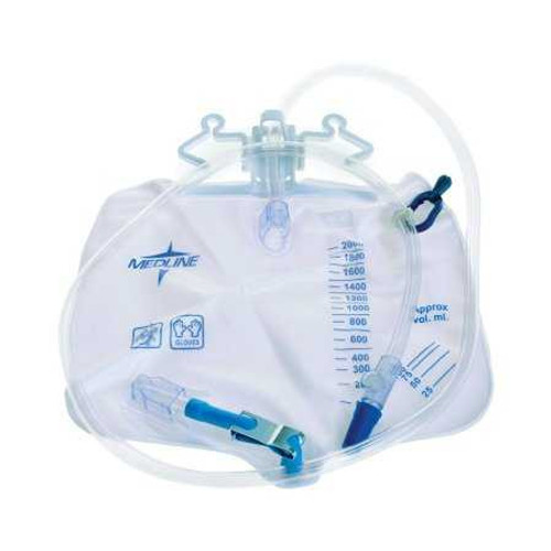 Urinary Drain Bag Medline Anti-Reflux Tower 2000 mL DYND15203 Case/20 DYND15203 MEDLINE 724829_CS