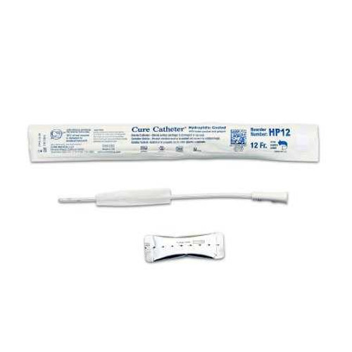 Urethral Catheter Hydrophilic Cure Catheter® Straight Tip Hydrophilic Coated Plastic 12 Fr. 10 Inch HP12 Pack of 1 HP12 Hydrophilic Cure Catheter® 1067720_EA