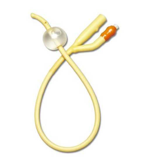 Foley Catheter Medline 2-Way Coude Tip 10 cc Balloon 18 Fr. Elastomer Coated Silicone DYND11218 Case/12 DYND11218 MEDLINE 420854_CS