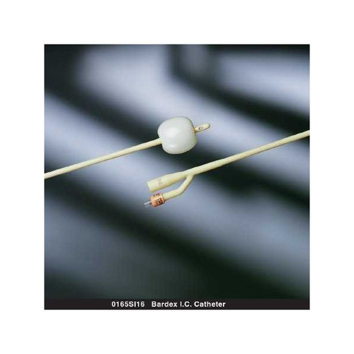 Foley Catheter Bardex I.C. 2-Way Standard Tip 5 cc Balloon 24 Fr. Silver Hydrogel Coated Latex 0165SI24 Pack of 1