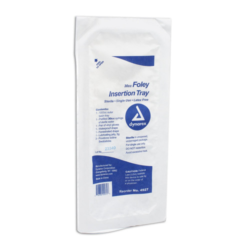 Catheter Insertion Tray Dynarex Foley Without Catheter Without Balloon Without Catheter 4927 Pack of 1