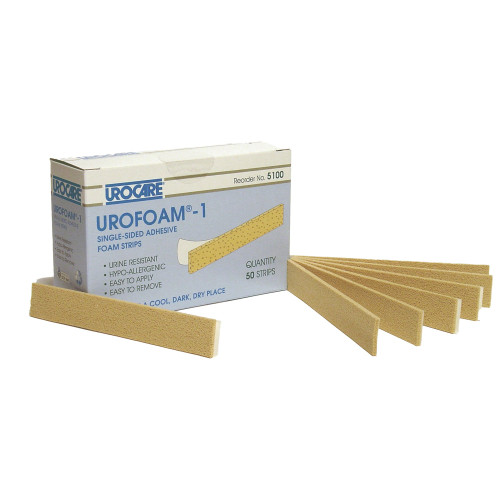 Urofoam Adhesive Foam Strips 1 Sided, NonSterile, 0.09 X 1 X 5.75 Inch, 5100, Pack of 1