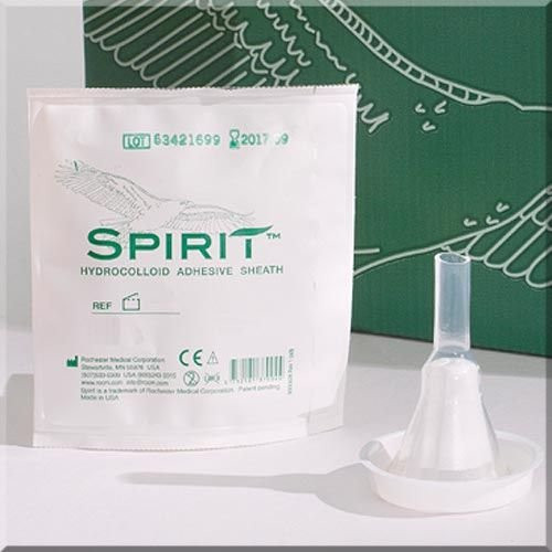 Male External Catheter Spirit1 Self-Adhesive Seal Hydrocolloid Silicone Small 35101 Pack of 1