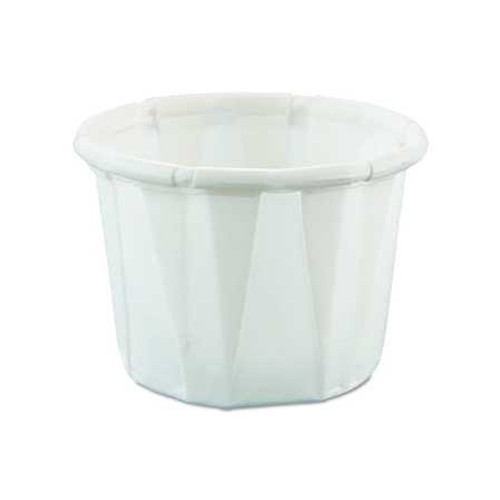 Souffle Cup Solo® 0.5 oz. White Paper Disposable 050-2050 Case of 5000 050-2050 Solo® 834631_CS