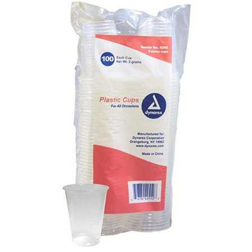 Drinking Cup Dynarex 5 oz. Clear Polypropylene Disposable 4255 Case/2500 4255 DYNAREX CORP. 826670_CS