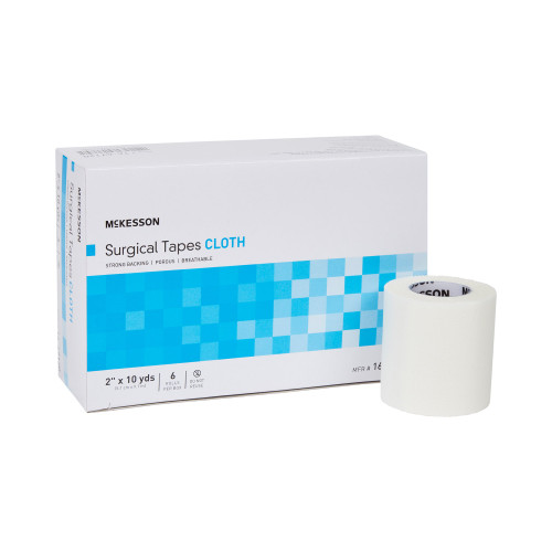 McKesson Medical Tape White 2 Inch X 10 Yard Silk-Like Cloth NonSterile, 16-47120, Roll of 1