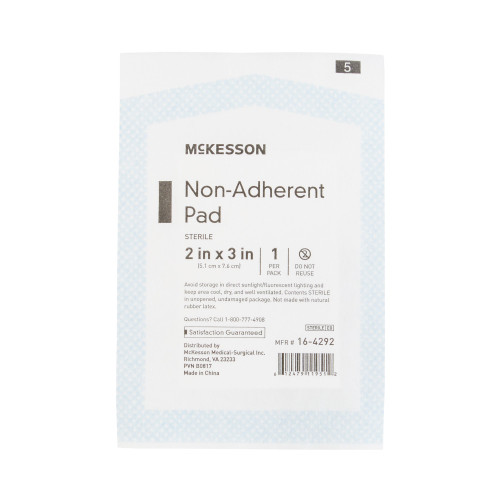 McKesson Non-Adherent Dressing 2 X 3 Inch Sterile 100 per Pack, 16-4292, Pack of 1