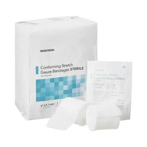 Conforming Bandage McKesson 2 Inch x 4-1/10 Yard 1 per Pack Sterile Roll Shape 16-017 Roll of 1 16-017 McKesson 999367_RL