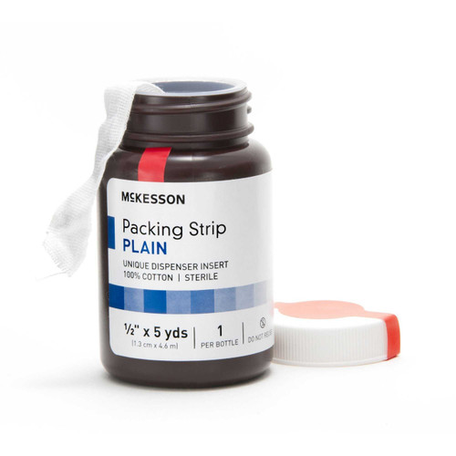 Packing Strip McKesson Cotton 1/2 Inch X 5 Yard 61-59220 Case/12 61-59220 MCK BRAND 632342_CS