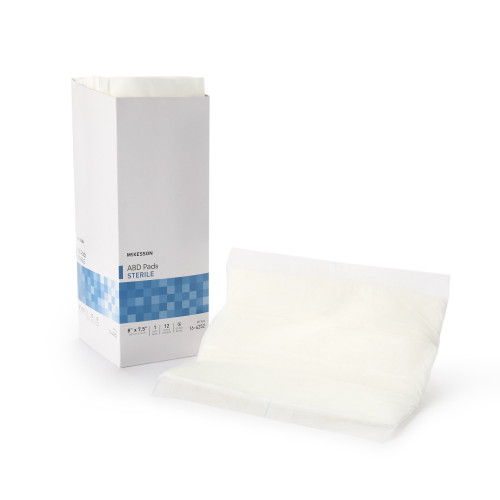McKesson Abdominal Pad 7-1/2 X 8 Inch Sterile 1 per Pack, 16-4252, Pack of 1
