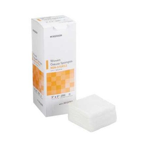 Gauze Sponge McKesson Cotton Gauze 12-Ply 3 X 3 Inch Square NonSterile 33122000 Case/4000 33122000 MCK BRAND 373776_CS