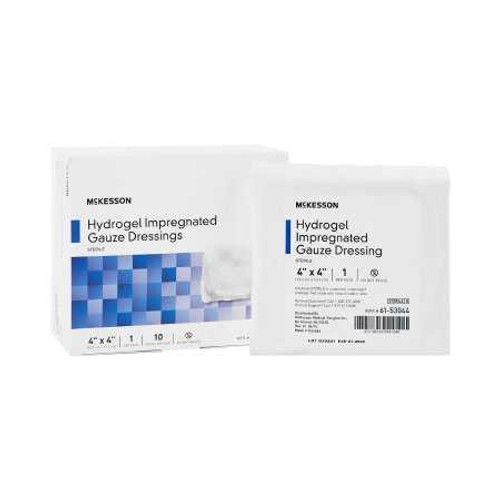 Hydrogel Wound Dressing McKesson Impregnated 4 x 4 Inch Impregnated Sterile 61-53044 Case of 40 61-53044 McKesson 488936_CS